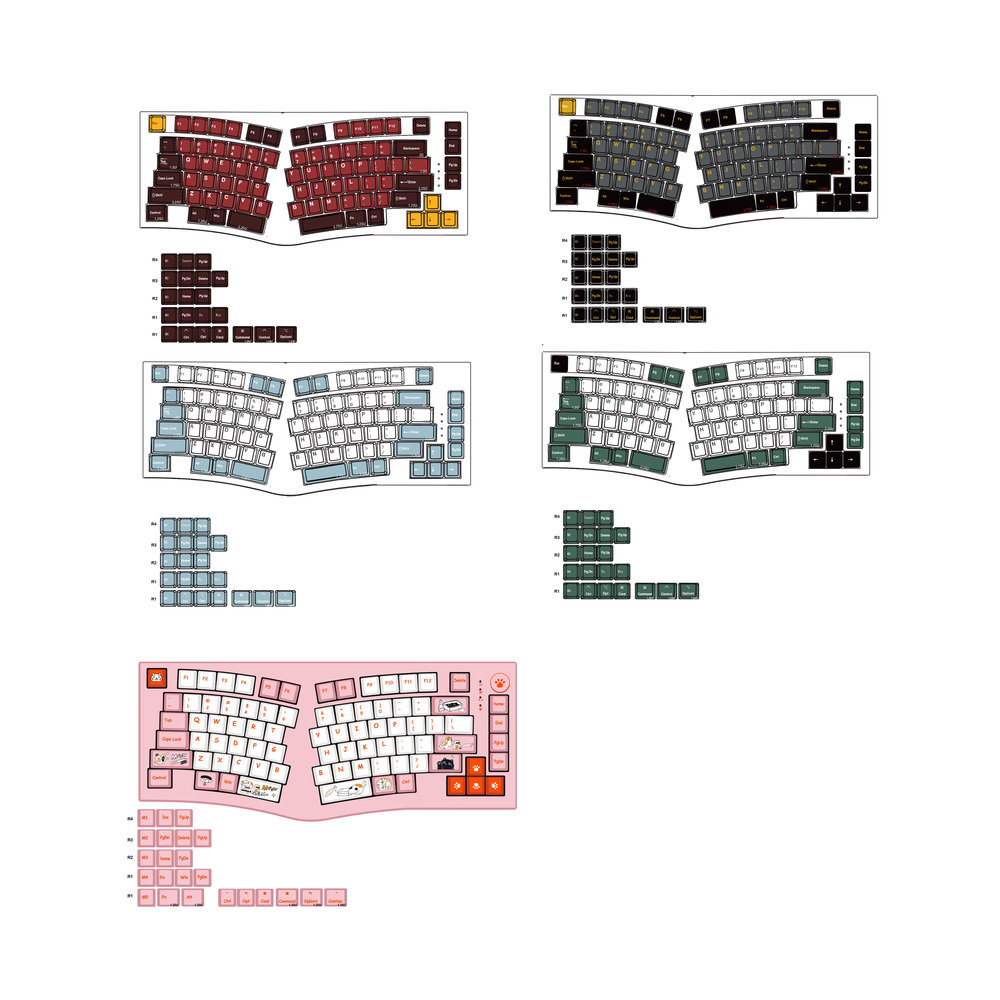 DNDKB Alice75/80  Keychron Q8/Q 10 MDA 热升华PBT键帽