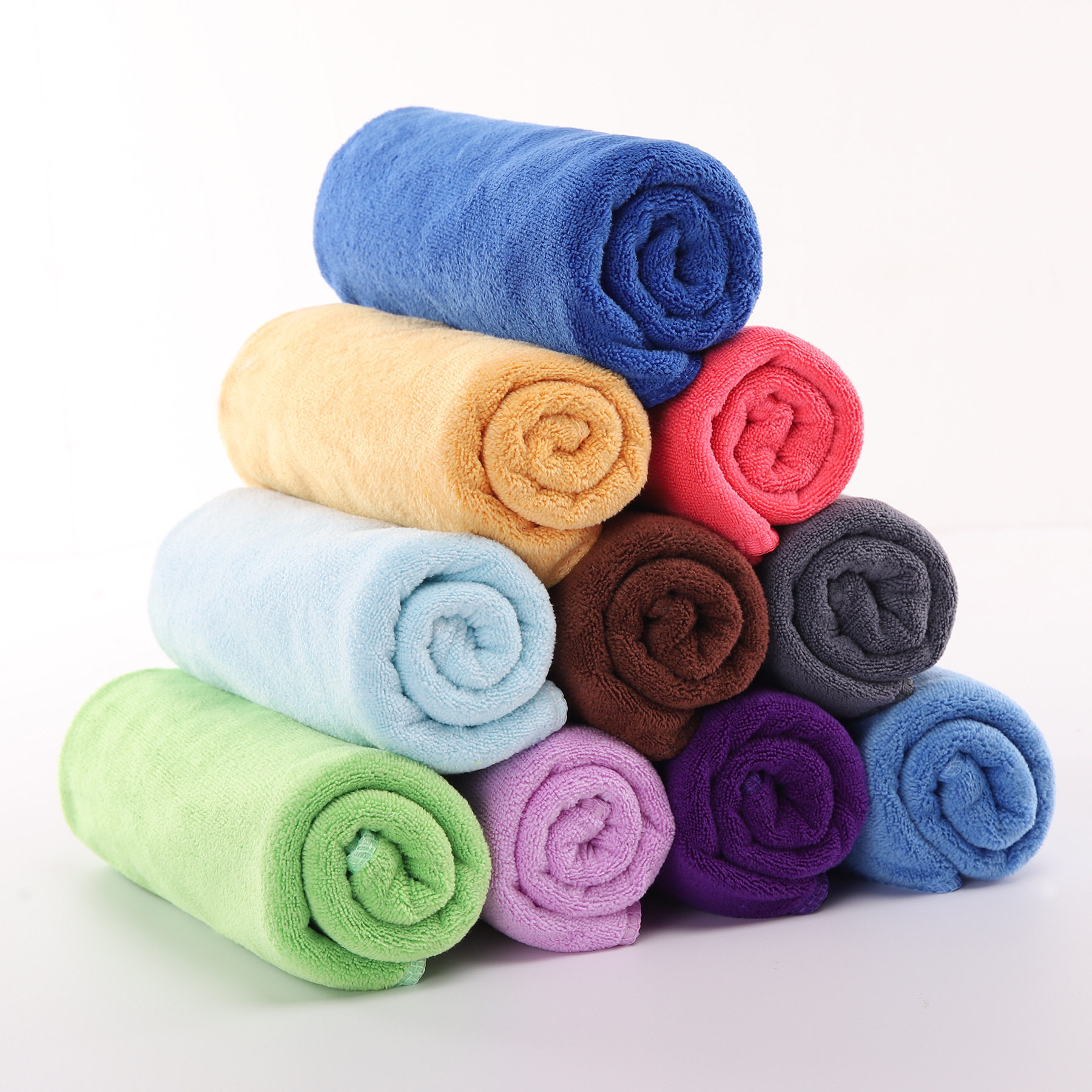 多色分类毛巾酒店学校厨房食堂