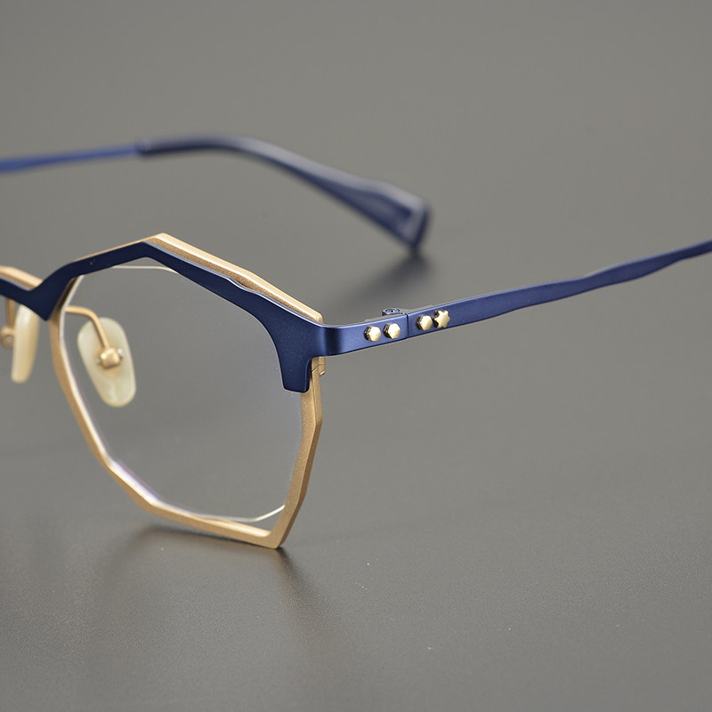 日本小众个性多边形眼镜 手工文艺方形 近视眼镜架全框男女防蓝光