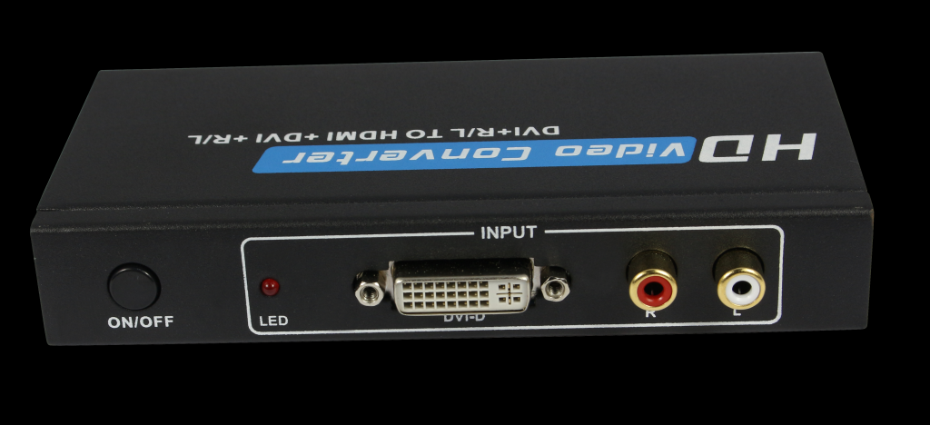 全新DVI带音频转HDMI转换器HDMI环路DVI-D分配器一分二BA-109包邮