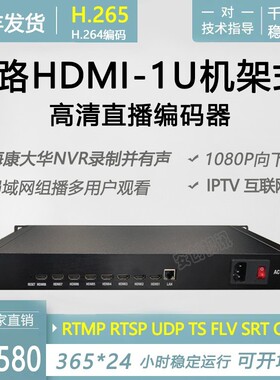 h265 8路hdmi视频编码器高清直播局域网组播iptv监控接nvr机架式