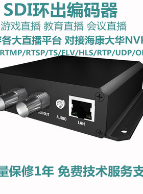 SDI环出直播编码器h.265 3G HD SD-SDI 采集卡iptv直播srt视频推