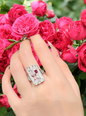 天然法式项链戒指耳环