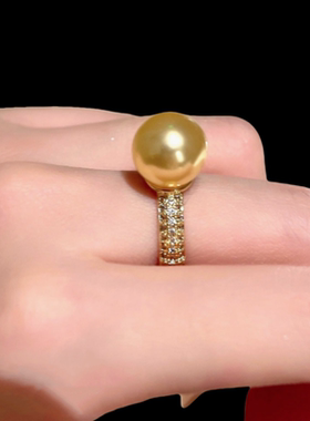 珠宝 日耀鎏金浓金珍珠蝴蝶宝石项链 宴会高定花蝴蝶贝珠耳环套装