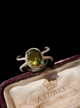 金丝雀碧玺蝴蝶宝石手链 古董感 深海贝珠 玉髓锆石流苏耳环