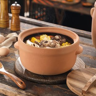 老式土砂锅煲汤家用瓦煲燃气灶专用熬中药大砂锅商用吊子煎药瓦罐