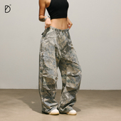 轻薄耐磨宽松嘻哈辣妹街舞爵士伞兵裤 夏季 裤 SMILEDDD树纹迷彩工装