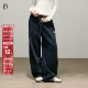 SMILE 休闲运动长裤 DDD毛圈卫裤 松紧阔腿可调节显瘦慵懒保暖美式