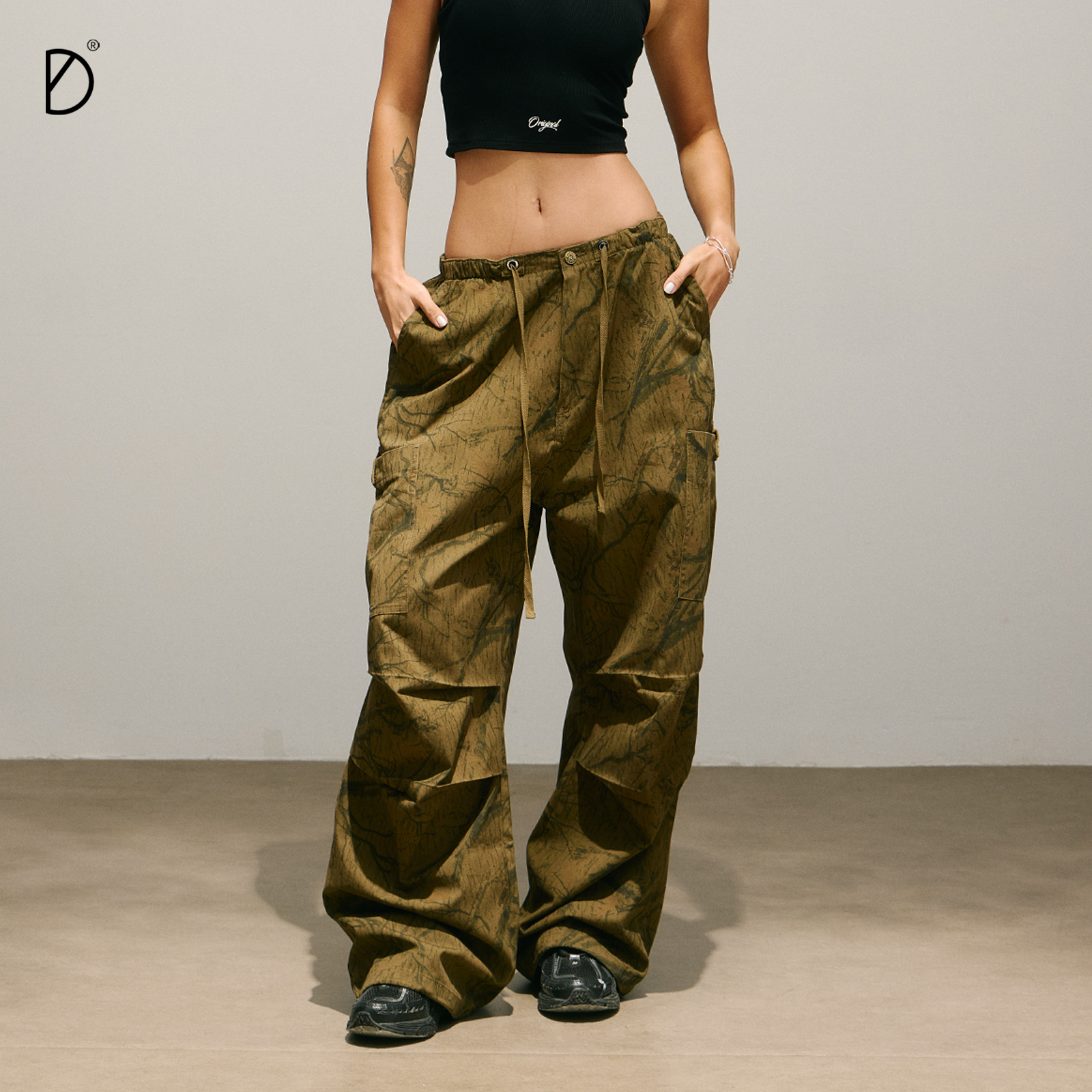 SMILE DDD荆棘工装落伞裤夏轻薄耐磨运动透气宽松嘻哈街舞工装裤