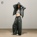 DDD双腰头套装 休闲运动开衫 280g美式 脚调节卫裤 卫衣 宽松裤 SMILE