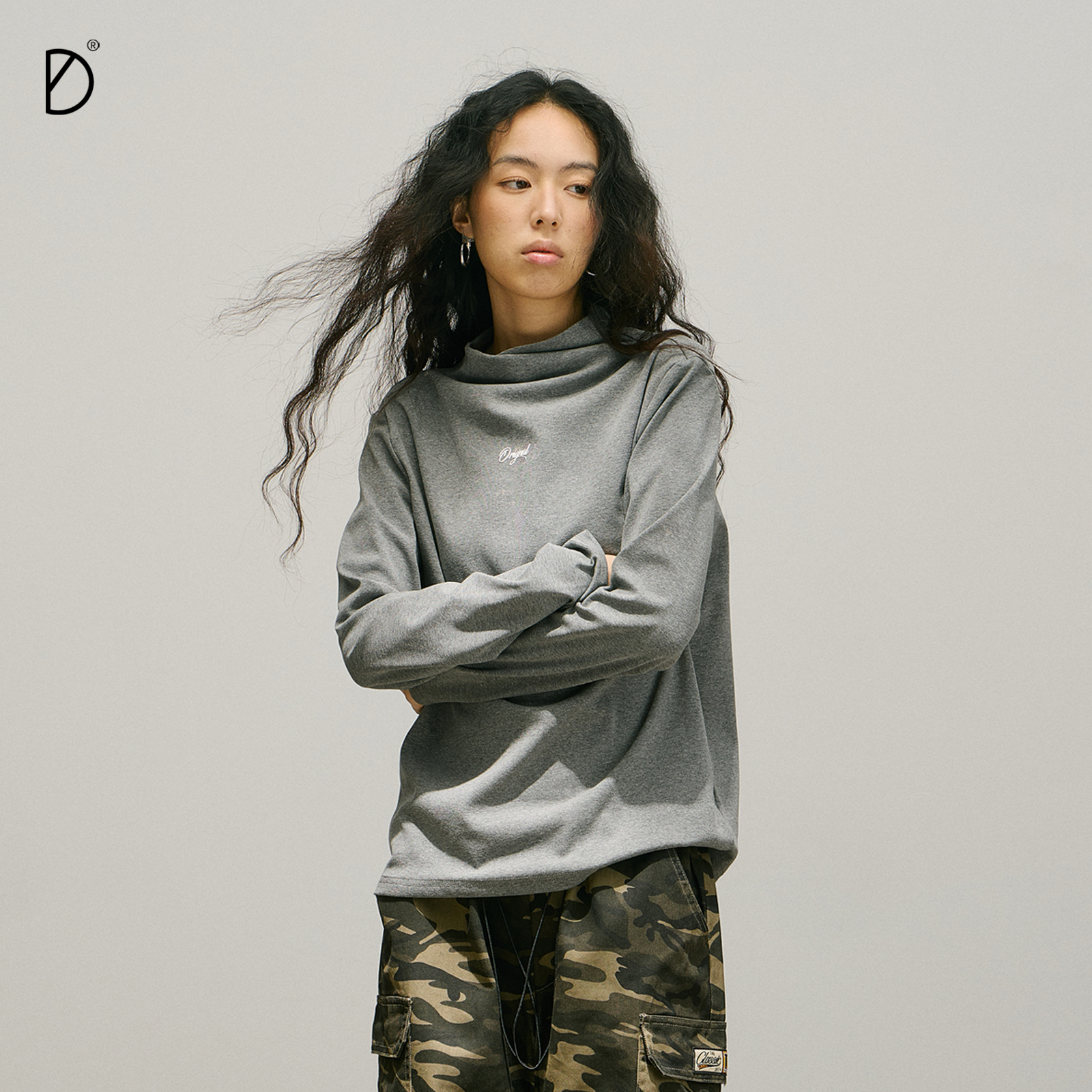 SMILE DDD半高领长袖女休闲简约百搭棉感弹力内搭保暖通勤打底衫