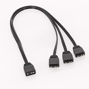 3Pin转接线扁平线ARGB扩展线 主板ARGB一分三连接线1分3 RGB线