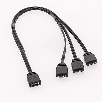 主板ARGB一分三连接线1分3 RGB线 5V 3Pin转接线扁平线ARGB扩展线