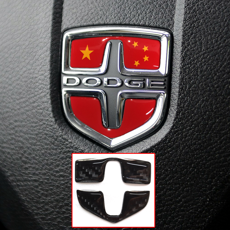 道奇方向盘车标贴滴胶