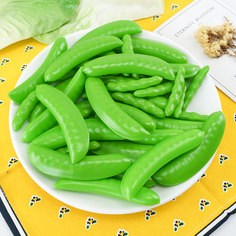 塑料假豌豆仿真水果蔬菜模型道具幼儿玩具教具果蔬摆件橱窗装饰
