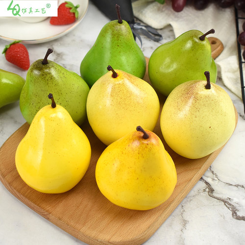 高仿真黄梨假水果家居展示模型