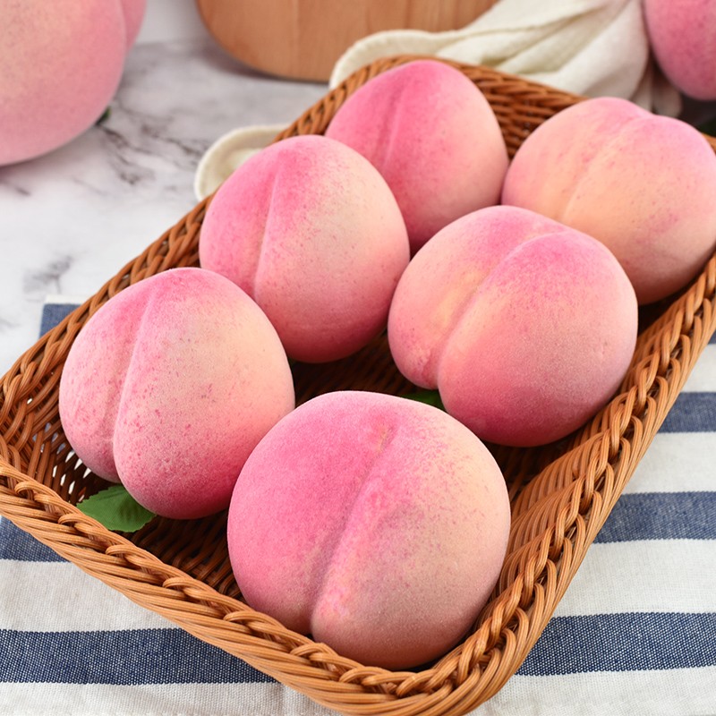 仿真仙桃模型塑料水果摆件贡品