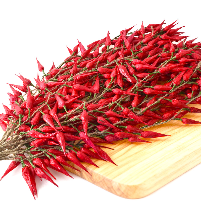 塑料仿真红辣椒串农家院挂墙小辣椒挂串挂件五谷丰登装饰道具摆件