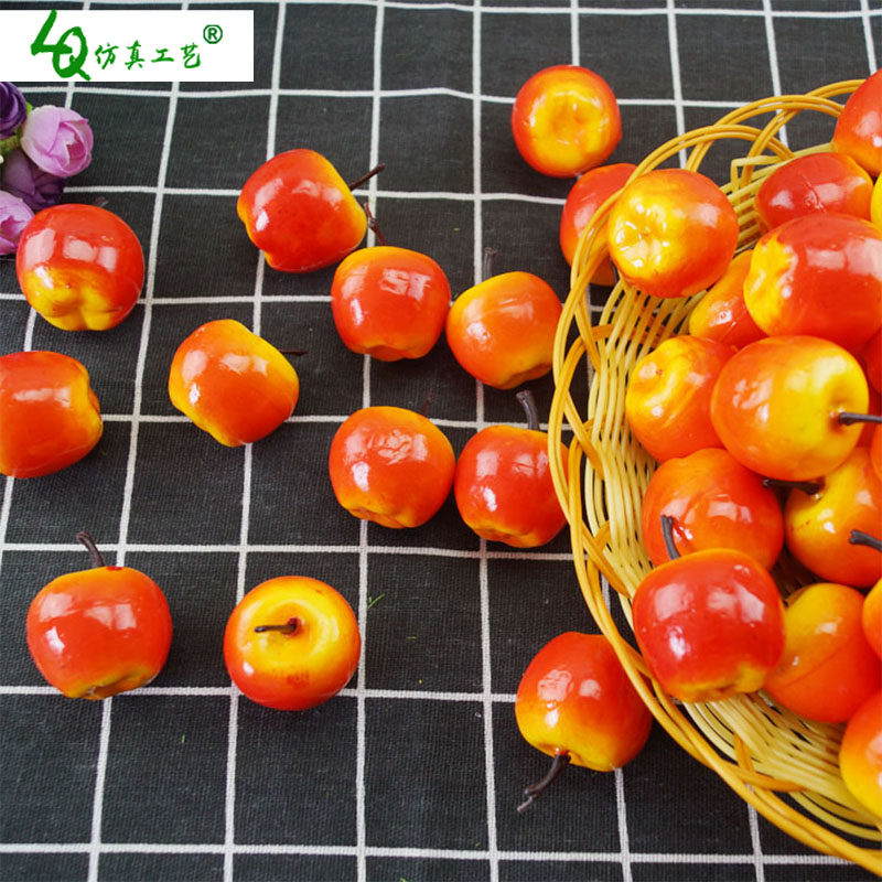 仿真迷你泡沫小水果假水果迷你小苹果粉苹果家居酒店幼儿早教道具