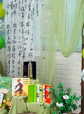 端午节绿色竹子中式纸灯笼空中吊挂饰中国风室内环创布置装饰材料