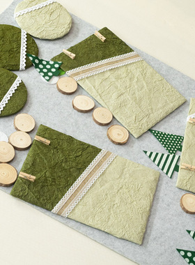 幼儿园环创材料半成品绿色莫兰迪色环境森系纹理纸源教室开学