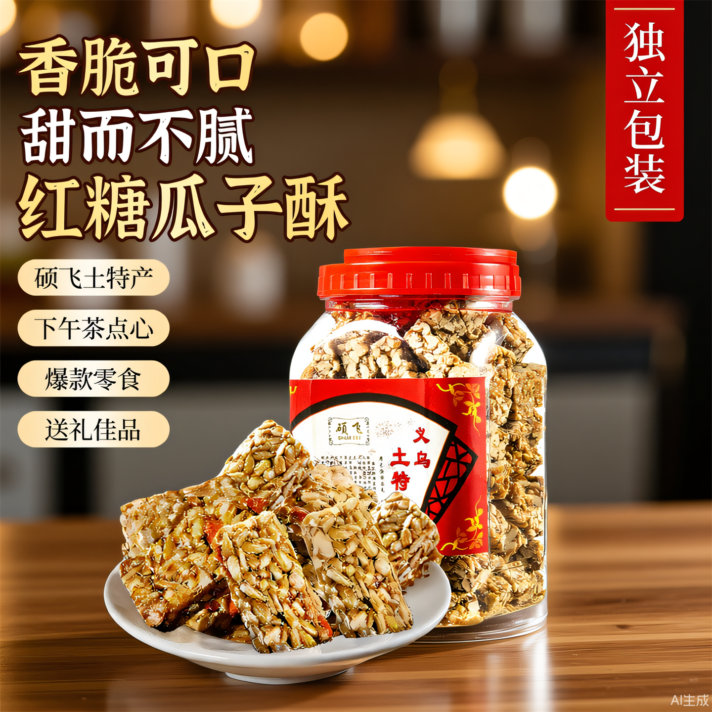 硕飞正宗红糖瓜子酥义乌特产传统糕点独立包装下午茶糕点送礼佳品,零食/坚果/特产,中式糕点/新中式糕点,淘宝优惠券,粉丝福利购,淘宝优惠卷