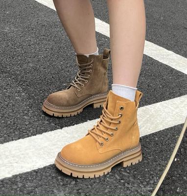 大黄靴马丁靴厚底百搭