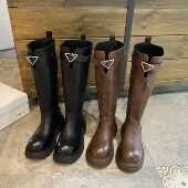 厚底长筒靴女2025新款 秋冬小个子显瘦不过膝长靴皮带扣高筒骑士靴