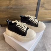 厚底丑萌大头面包小白鞋 真皮透气增高松糕休闲板鞋 女2025秋季 新款