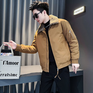 CF136-P138 控178 社会小伙店主风棉衣外套潮流棉服男 黄图片