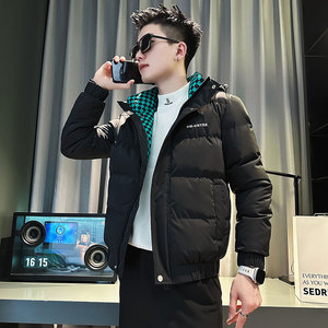 CF92-P138 控178 社会小伙连帽棉衣外套潮流棉服男 黑2图片