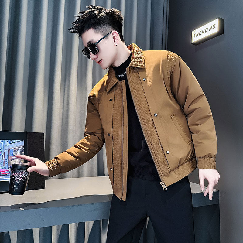 CF155-P138控178社会小伙点店主风棉衣外套潮流棉服男棉袄卡其，男装棉衣，电商A343