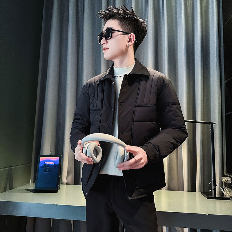 CF130-P138控178社会小伙店主风棉衣外套潮流棉服男黑1,男装棉衣,电商A343