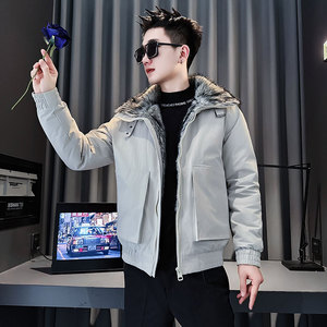 CF145-P138 控188 社会小伙座山雕棉衣外套潮流棉服男 卡其图片