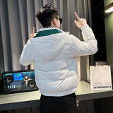 CF92-P138控178社会小伙连帽棉衣外套潮流棉服男黑2，男装棉衣，电商A343