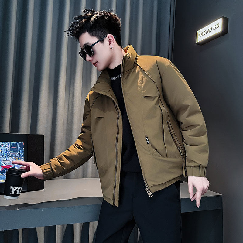 CF154-P138控178社会小伙店主风棉衣外套潮流棉服男棉袄卡其，男装棉衣，电商A343