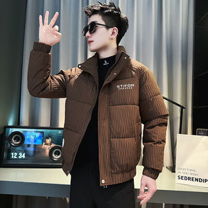 CF101-P138 控178 社会小伙店主风立领棉衣外套潮流棉服男 黑1图片