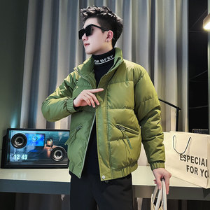 CF102-P138 控178 社会小伙店主风立领棉衣外套潮流棉服男 绿1图片