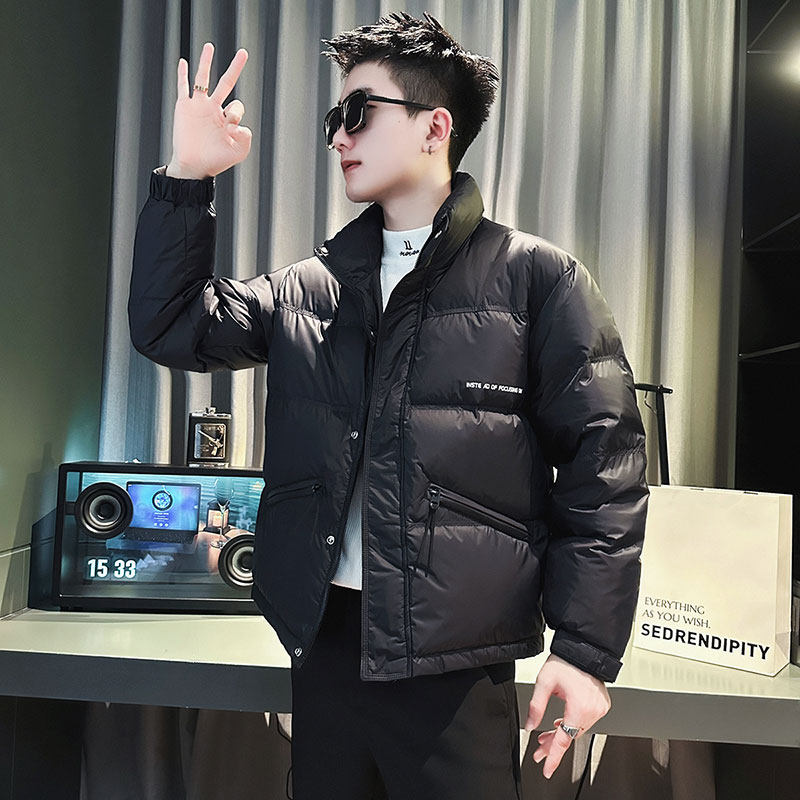 CF86-P148 控198 社会小伙立领ins棉衣外套潮流羽绒服男 黑1图片