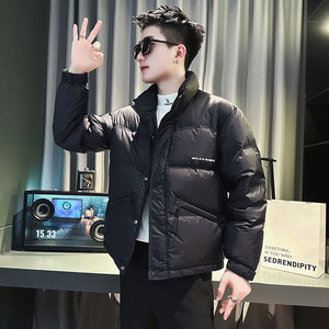 CF86-P148 控198 社会小伙立领ins棉衣外套潮流羽绒服男 黑1图片