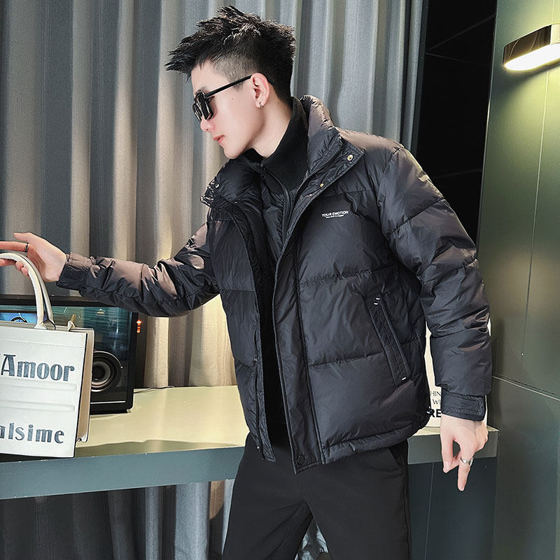 CF87-P148控198社会小伙假两件羽绒衣外套潮流羽绒服男黑1,男装羽绒服,电商A343