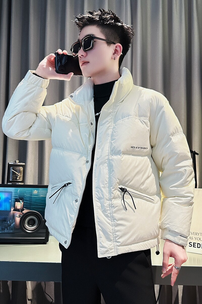 CF86-P148控198社会小伙立领ins棉衣外套潮流羽绒服男绿2,男装羽绒服,电商A343