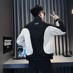 JK212-P98 控138 春季新款社会小伙潮店主风夹克男外套 绿2图片