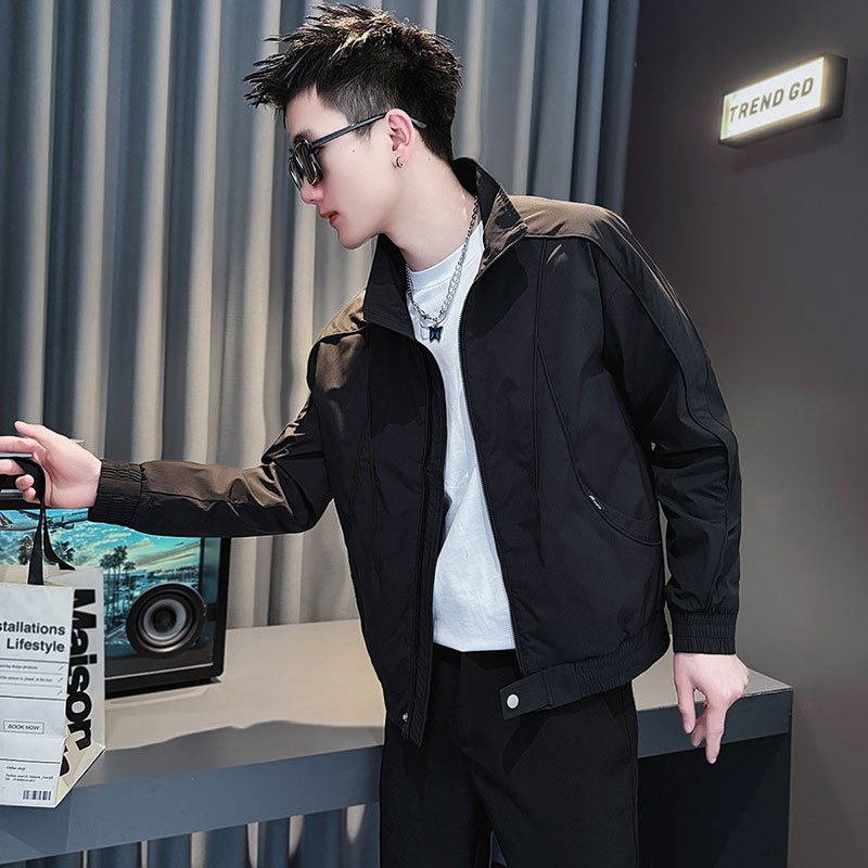 JK185-P98控138春季新款社会小伙潮店主风夹克男外套红1,男装夹克,电商A343