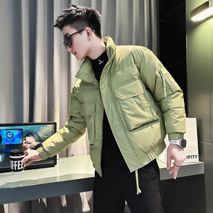 CF95-P138 控178 社会小伙立领棉衣外套潮流棉服男 绿2图片