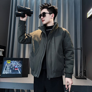 CF153-P138 控178 社会小伙店主风棉衣外套潮流棉服男棉袄 黑图片