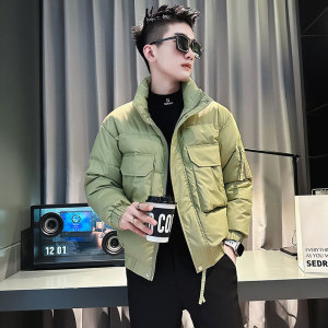 CF95-P138 控178 社会小伙立领棉衣外套潮流棉服男 绿2图片