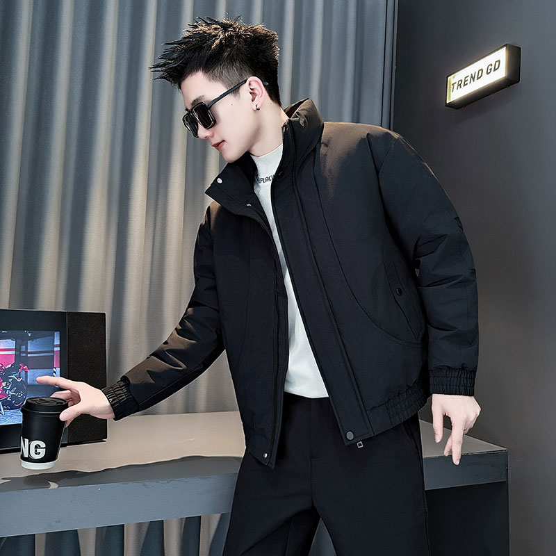 CF153-P138控178社会小伙店主风棉衣外套潮流棉服男棉袄黑，男装棉衣，电商A343