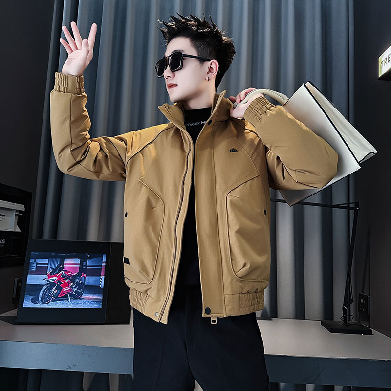 CF149-P138控178社会小伙店主风棉衣外套潮流棉服男棉袄咖,男装棉衣,电商A343