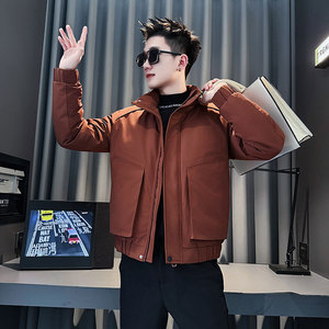 CF146-P138 控178 社会小伙店主风棉衣外套潮流棉服男 黑色图片